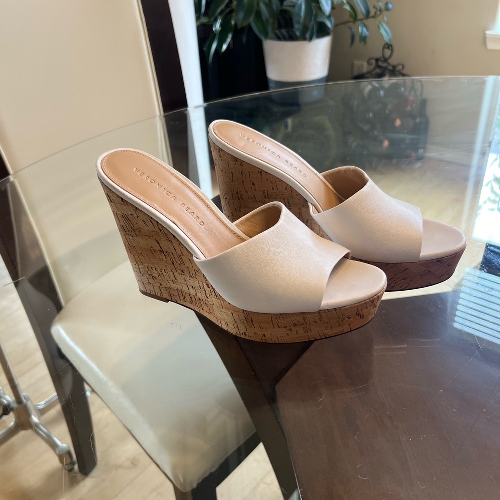 Veronica Beard Dali Wedge Slide Sandals